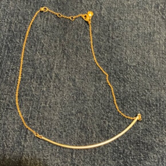 J.Crew Two-Tone Mixed Metal Bar Necklace - Picture 4 of 5